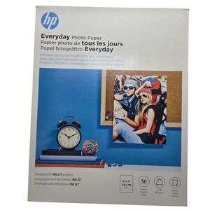 HP Everyday Photo Paper Glossy 8.5x11.5 Sheets 53# Inkjet Printer Made n Germany